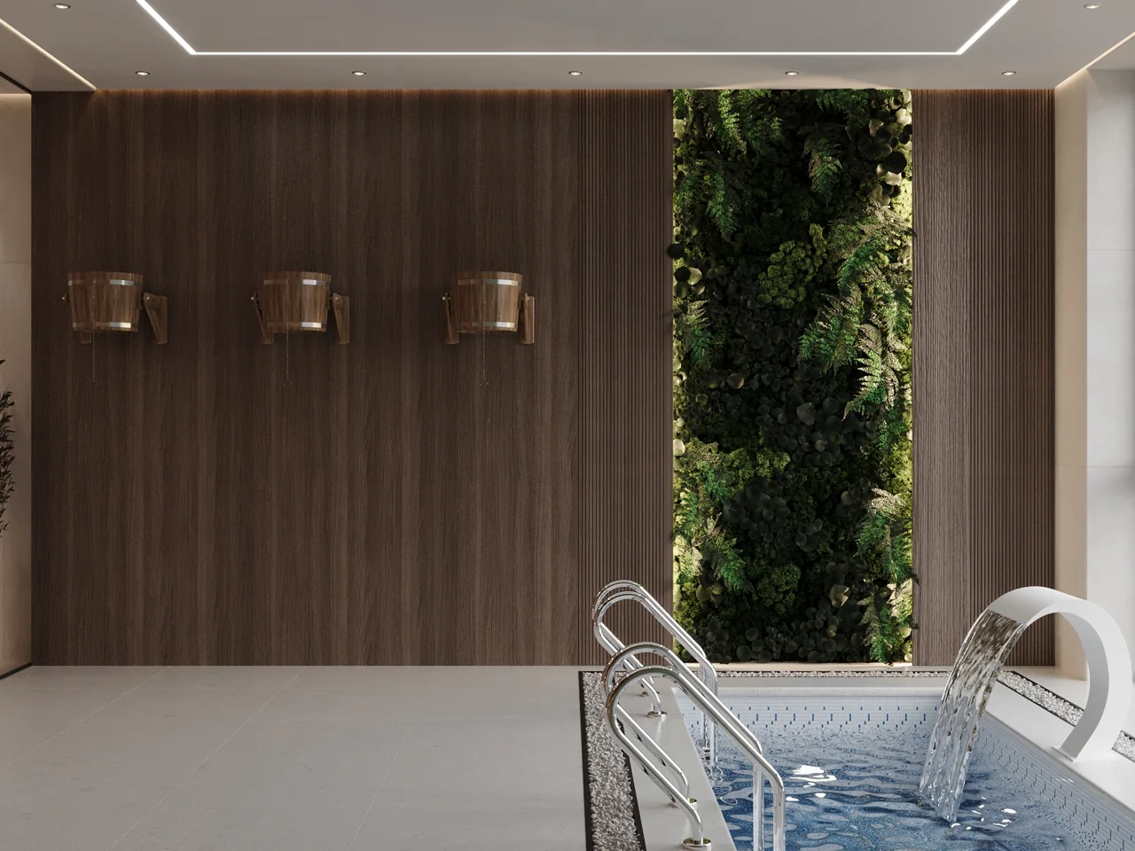 Купель в SPA-пространстве — визуализация проекта